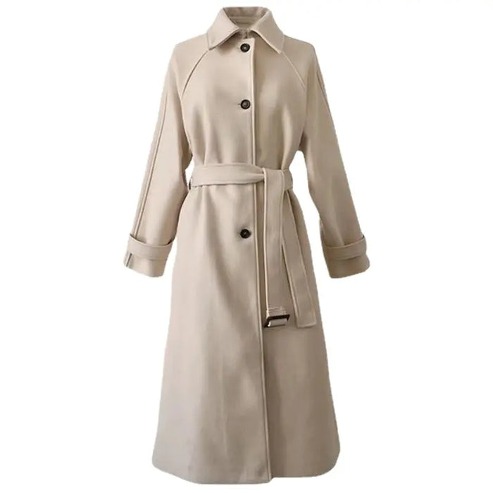 Elegante lange jas met modern ontwerp voor vrouwen