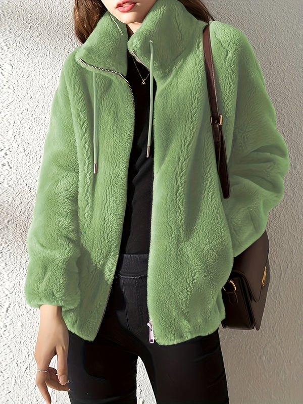 Elegante jas met sluiting en comfortabele mouwen