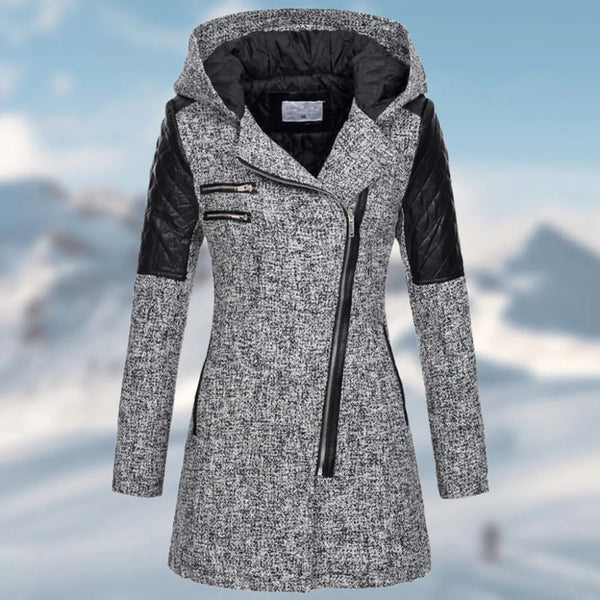 Elegante winterjas met gedetailleerd ontwerp en comfortabele pasvorm