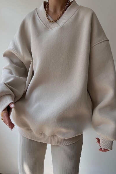 Pull décontracté original en forme de V