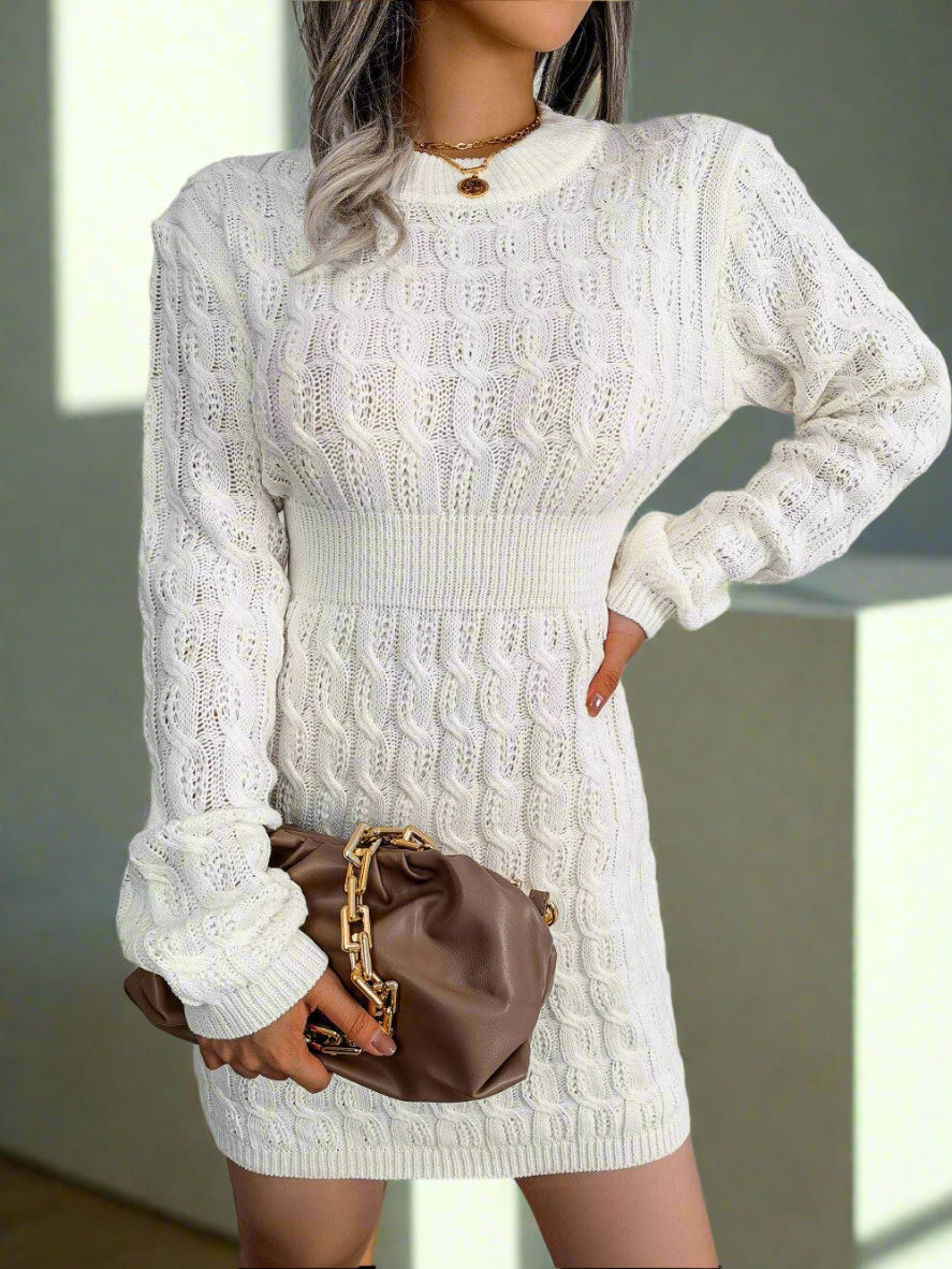 Casual korte sweaterjurk met borduursels voor elke dag