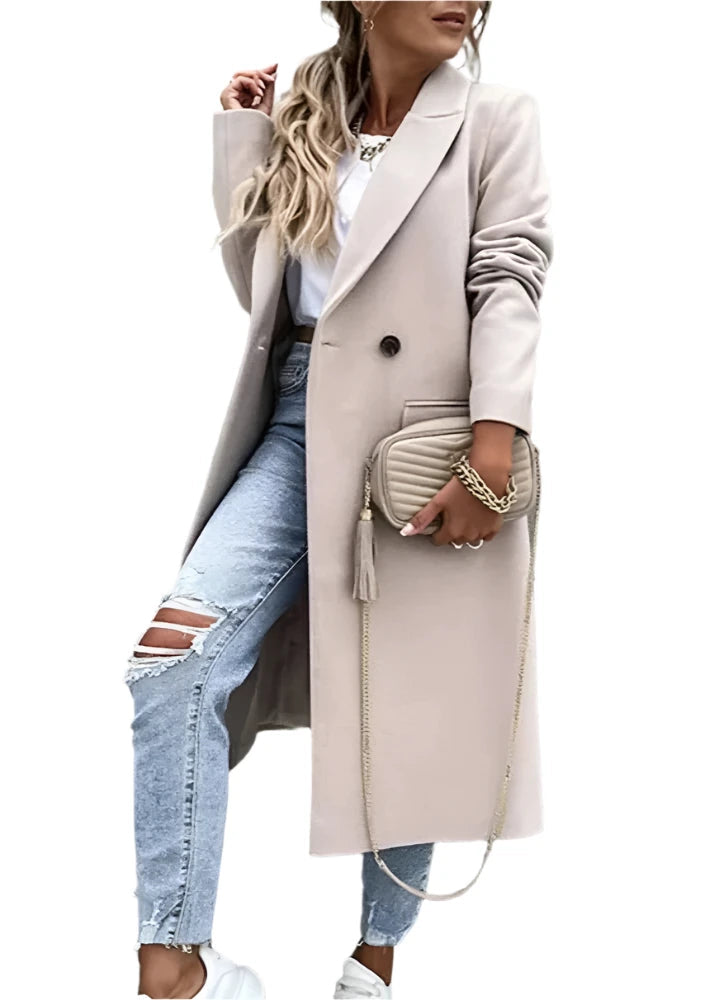 Elegante dames winterjas met een klassieke uitstraling