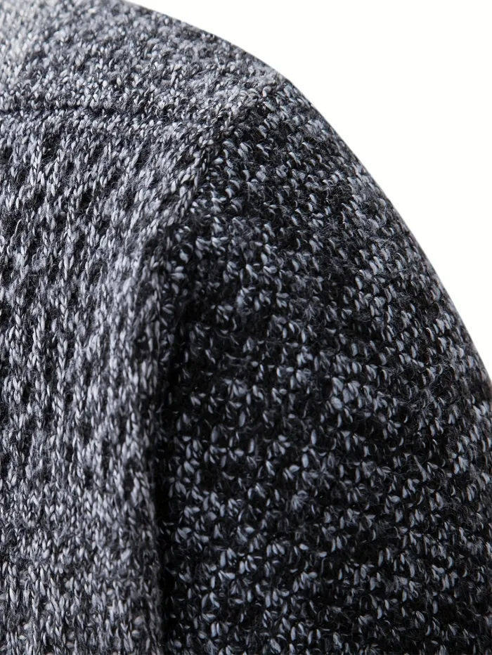 Retro Heren Cardigan met Ruitjespatroon – Casual Jas met Opstaande Kraag voor Herfst en Winter