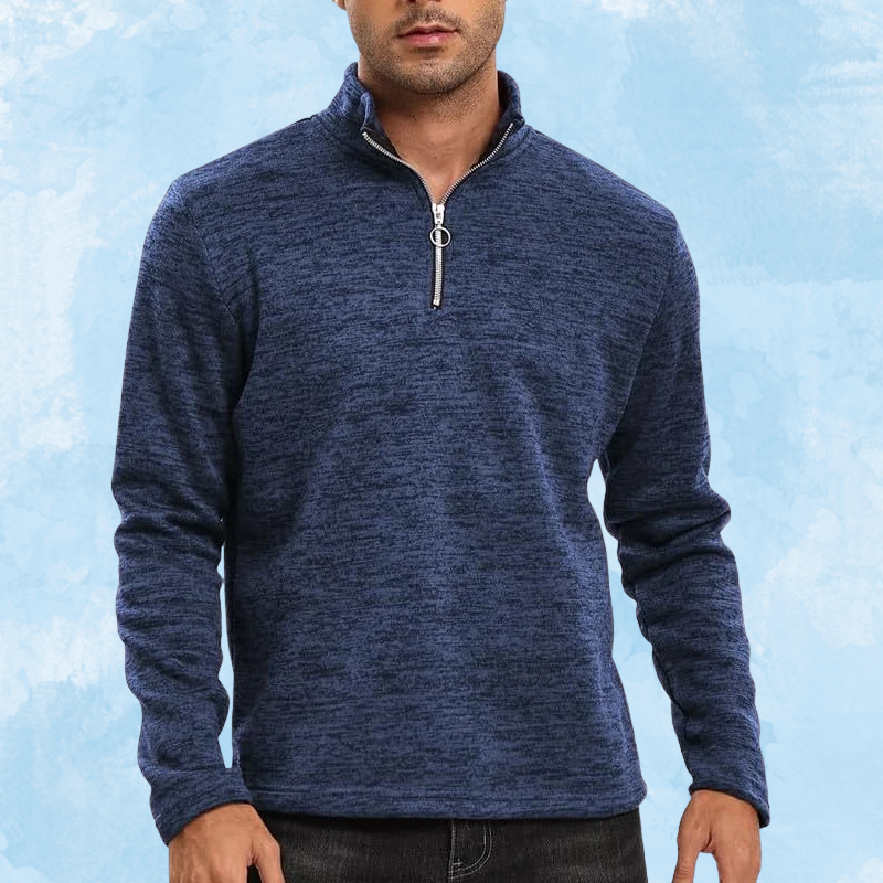 Sweater met halve rits voor een dynamische uitstraling