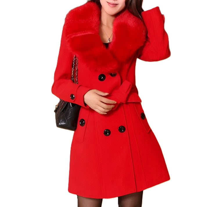 Elegante en warme jas voor dames met stijlvolle kraag
