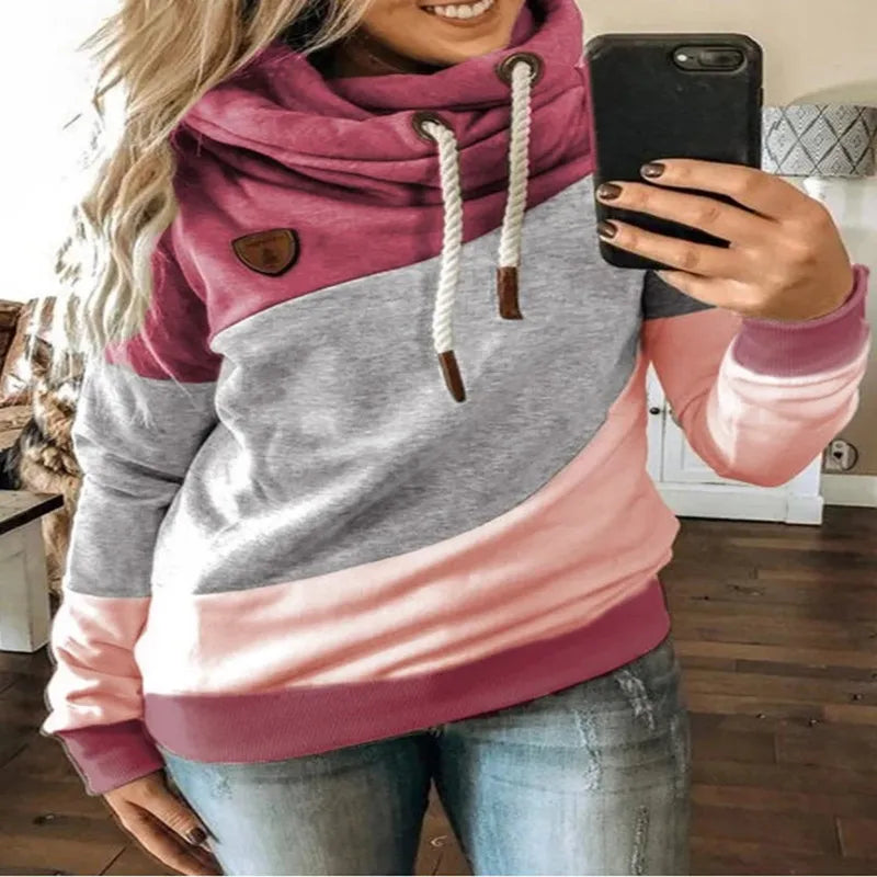 Comfortabele hoodie met capuchon en lange mouwen
