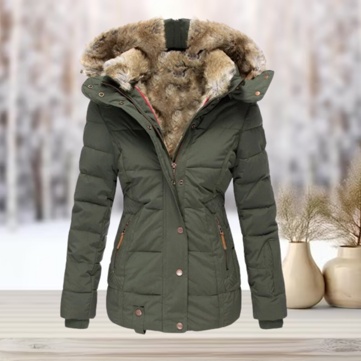 Stijlvolle winterparka voor dames met ruime capuchon voor extra warmte