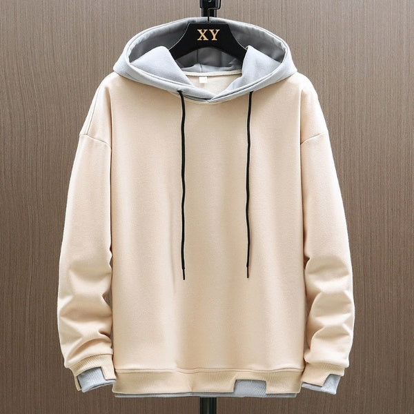 Trendy tweekleurige hoodie voor heren met comfortabele pasvorm