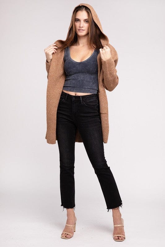 Lena Strikbare Heren Hoodie Open Voorkant Cardigan
