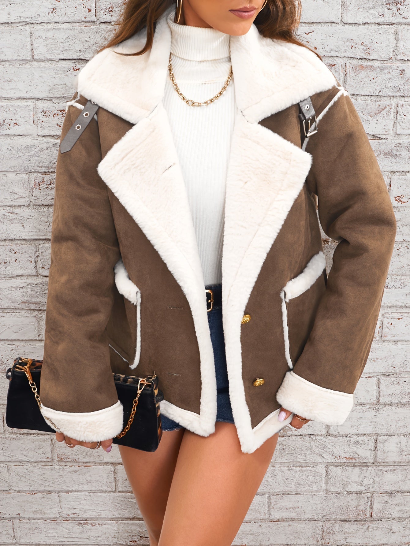 Klassieke winterjas met een trendy kraag