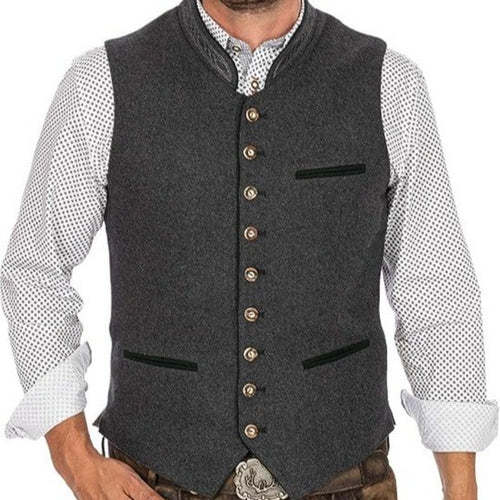 Traditionele herenvest met elegante afwerking voor formele en feestelijke gelegenheden