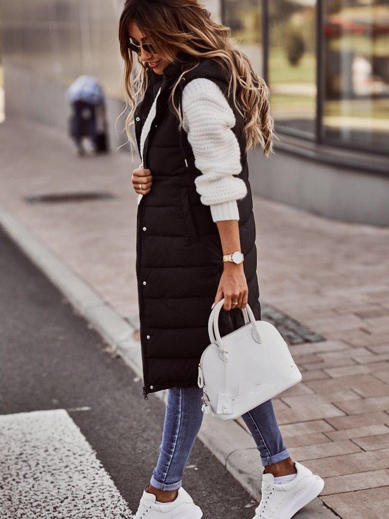 Warme en stijlvolle lange gilet voor dames