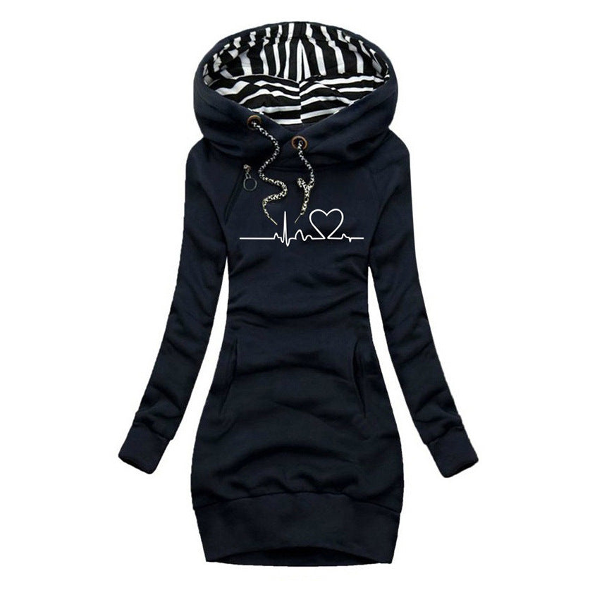 Sweaterjurk met uniek printontwerp