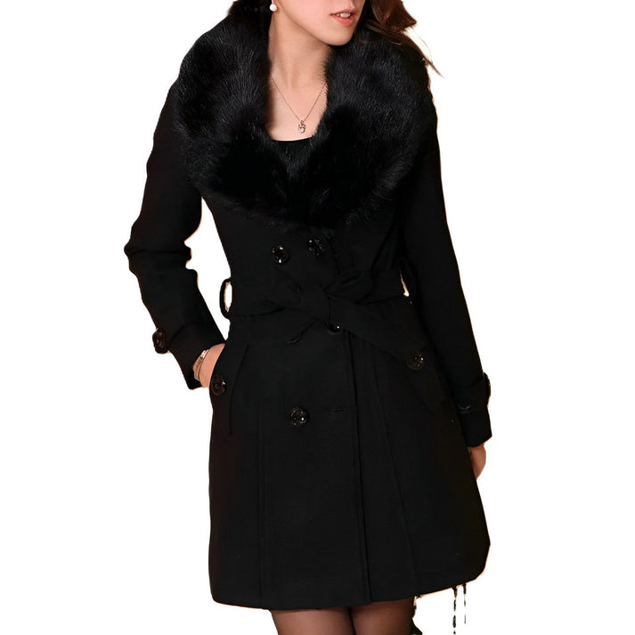 Elegante en warme jas voor dames met stijlvolle kraag