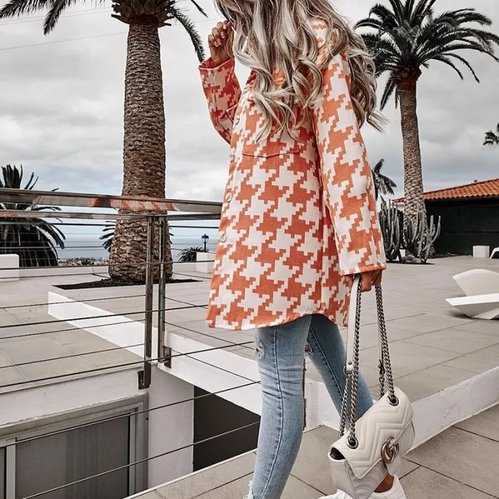 Casual Dames Trenchcoat met Lange Mouwen en Trendy Ontwerp