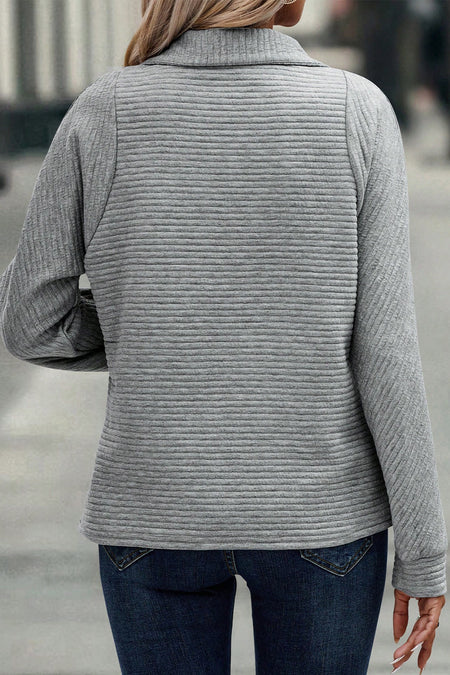 Kwart rits sweatshirt met opstaande kraag voor actieve vrijetijdsbesteding