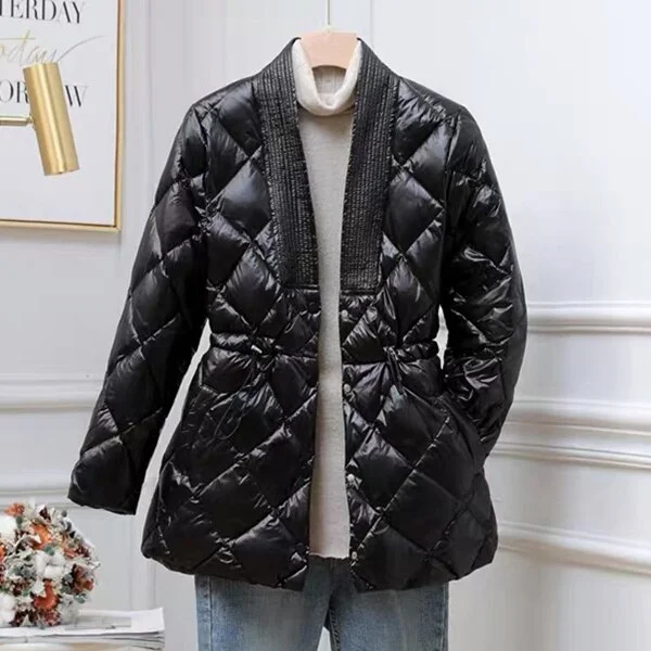Herfst/Winter Damesjas: Parka van Hoge Kwaliteit met Warme Trekkoord en Zoete Oversized Pasvorm,