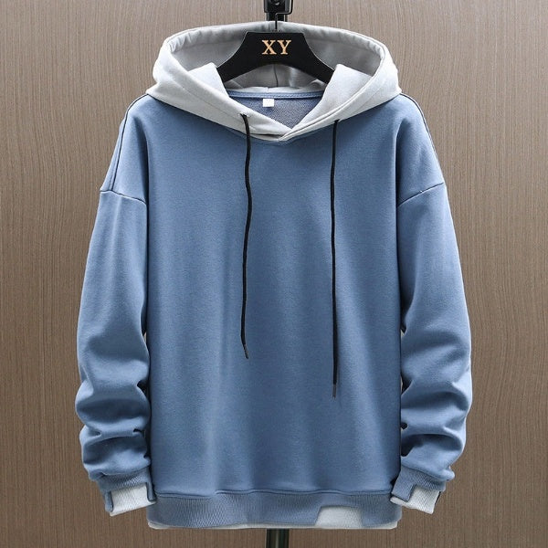 Trendy tweekleurige hoodie voor heren met comfortabele pasvorm