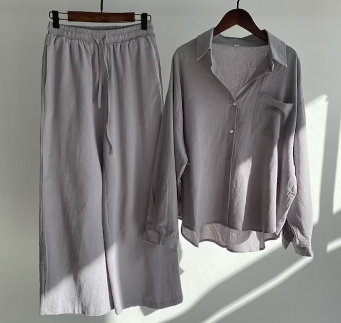Modieuze Zomerset voor Dames met Shirt en Broek