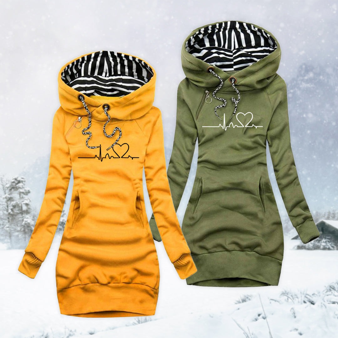 Sweaterjurk met uniek printontwerp