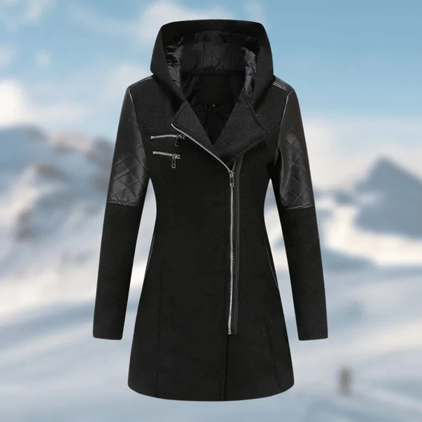 Elegante winterjas met gedetailleerd ontwerp en comfortabele pasvorm