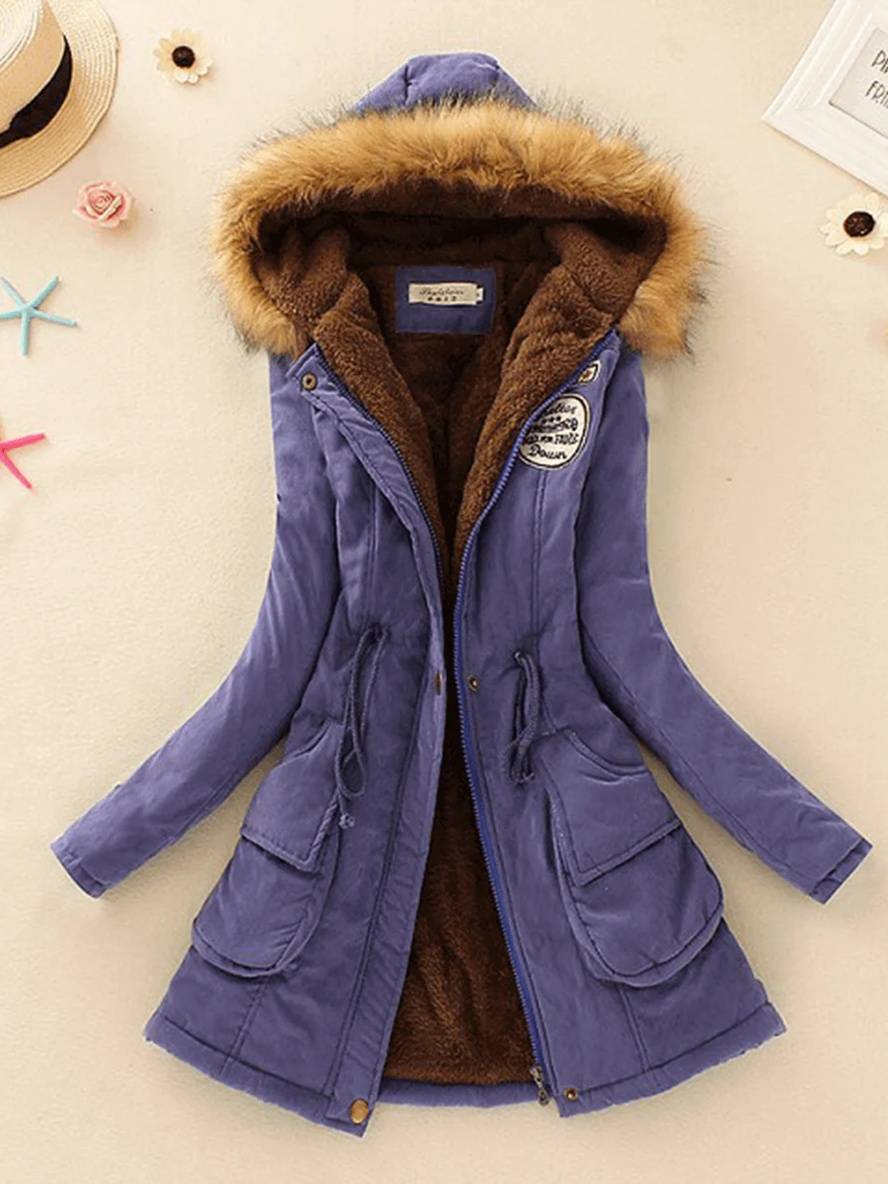 Stijlvolle dames parka in mid-lengte met rits