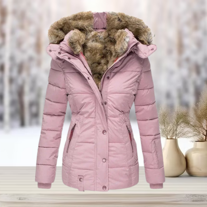 Stijlvolle winterparka voor dames met ruime capuchon voor extra warmte