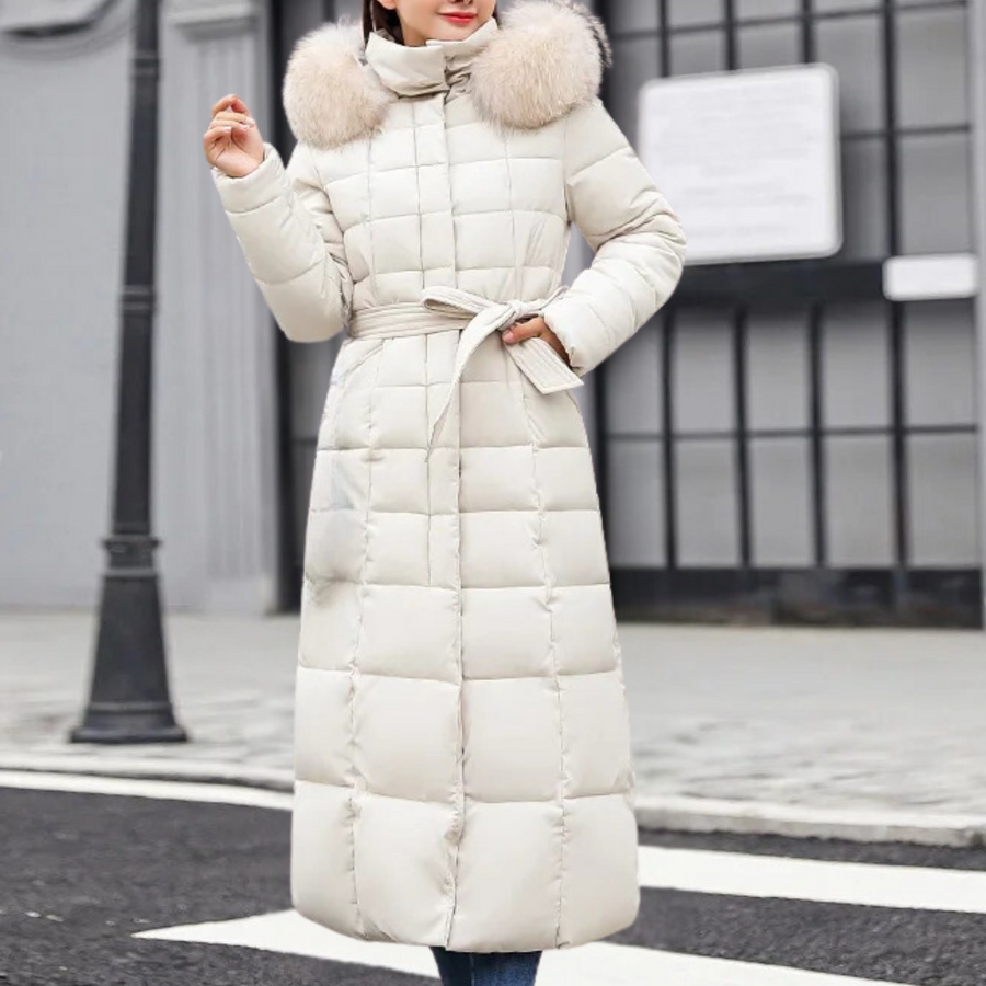 Casual lange warme jas voor dames met capuchon en stijlvolle look