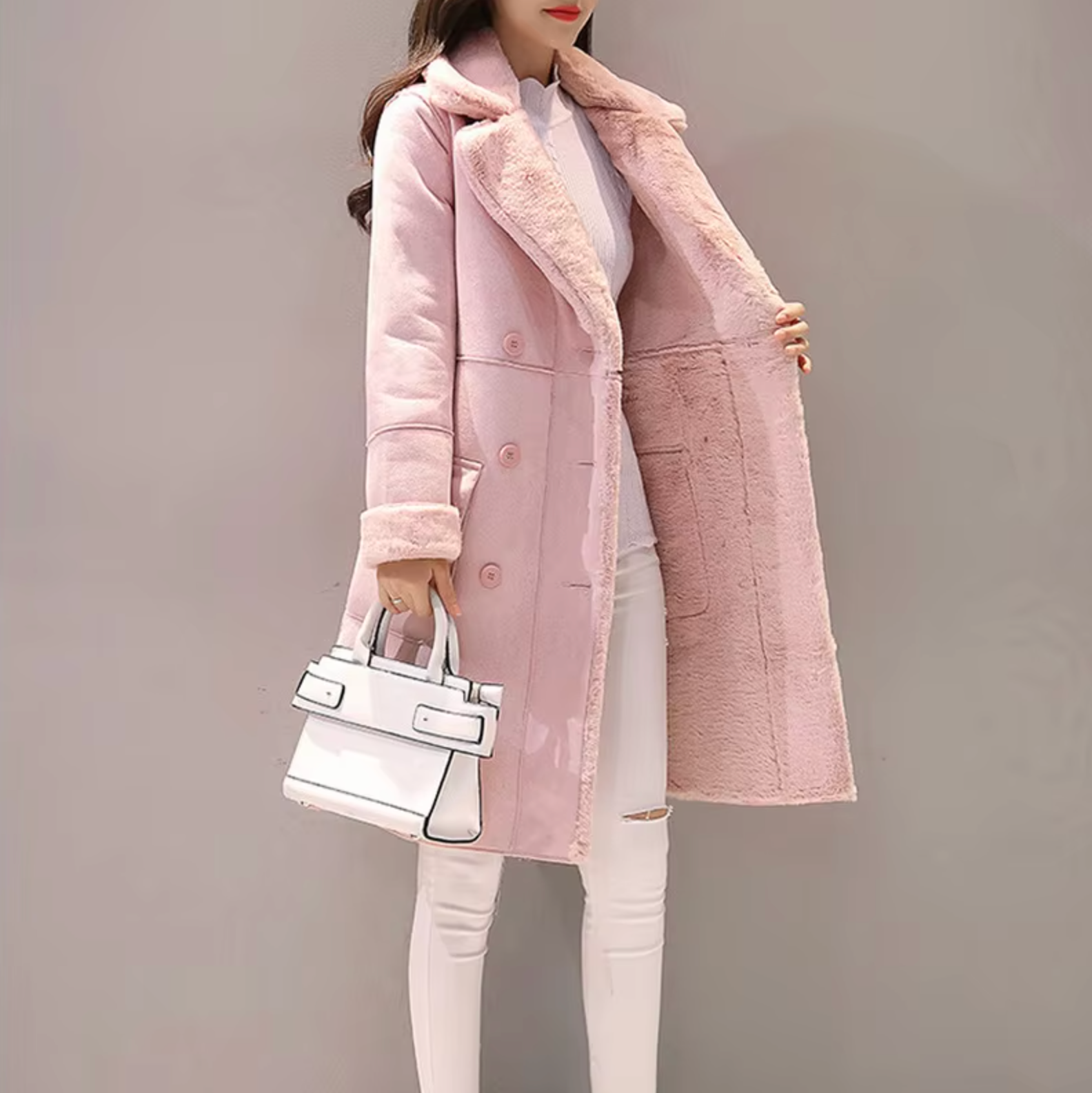 Casual en elegante lange damesjas – Comfortabel en trendy