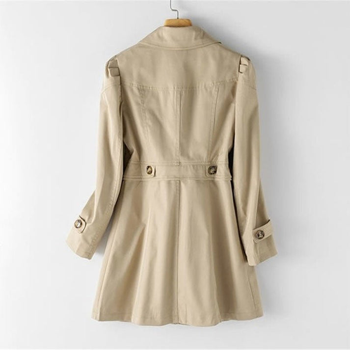 Elegante lichte dames trenchcoat met verstelbare riem