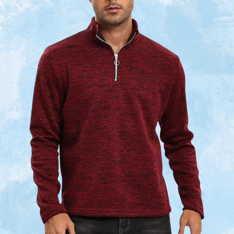 Sweater met halve rits voor een dynamische uitstraling