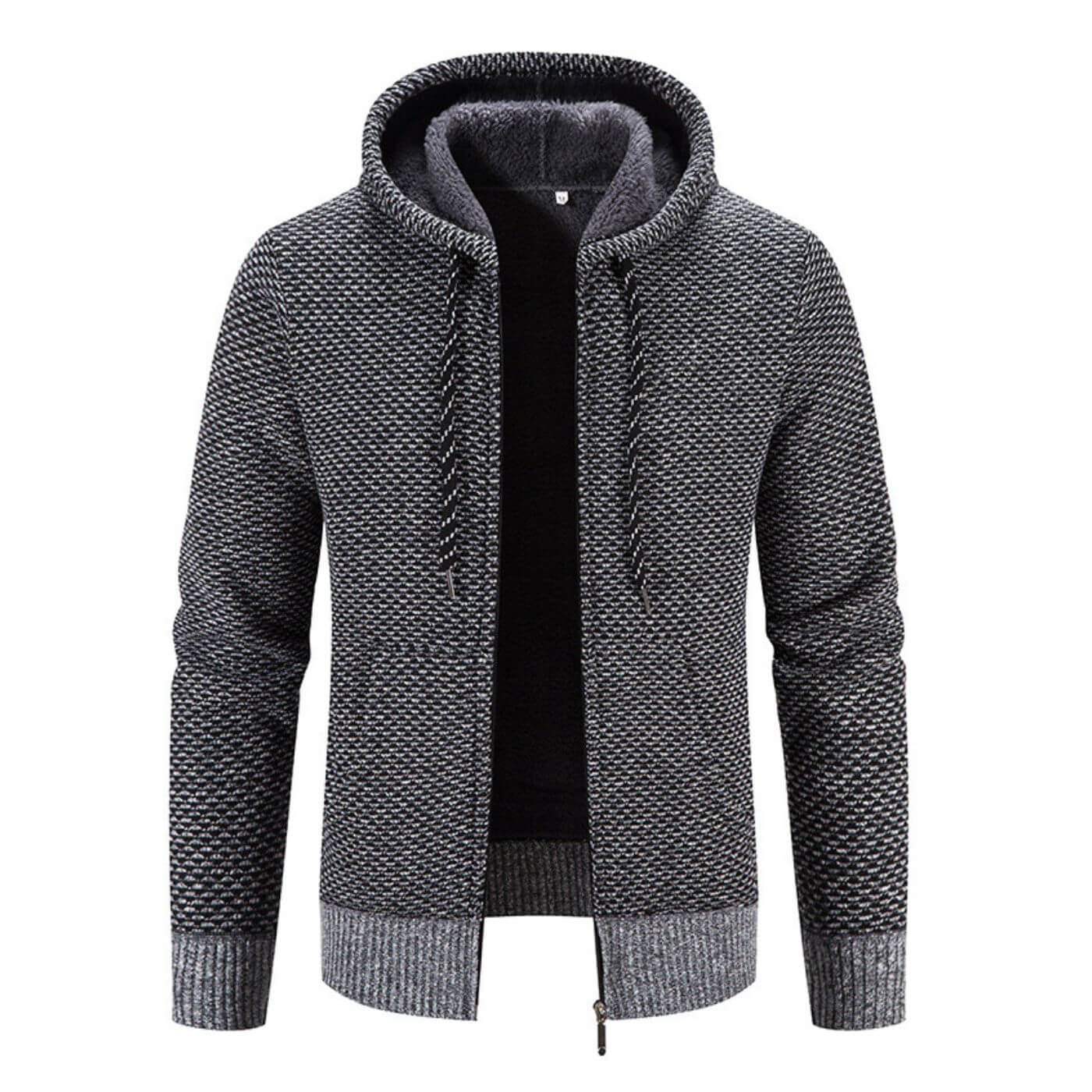 Warme heren winterjas met praktische capuchon