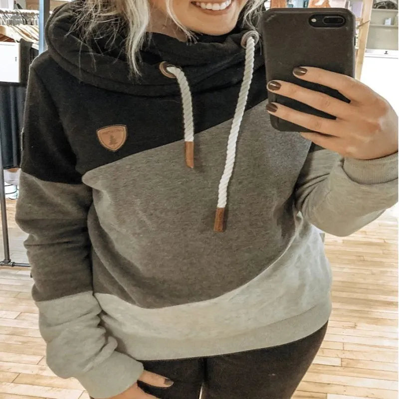 Comfortabele hoodie met capuchon en lange mouwen