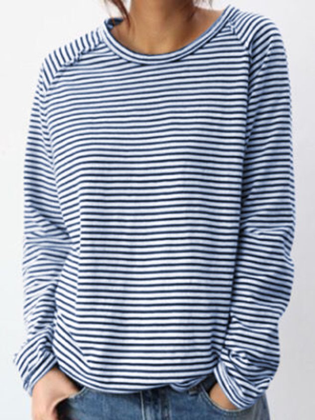 Rosenda - Zwart-wit shirt met lange mouwen