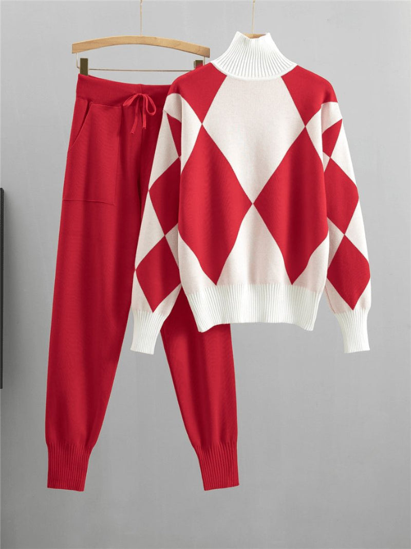 Stijlvolle dames set met trui en broek voor het winterseizoen