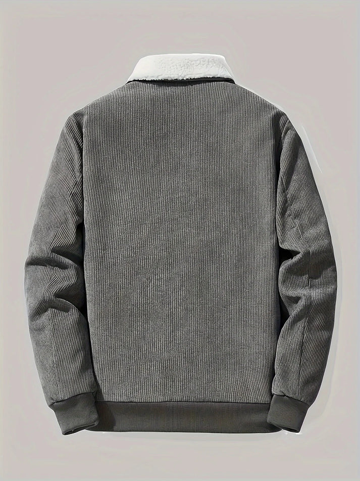 Stijlvolle Retro Heren Winterjas met Lange Mouwen