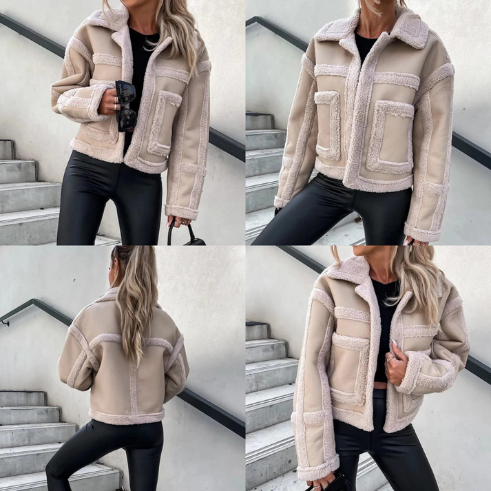 Trendy dames bikerjas met modern design en comfortabele pasvorm