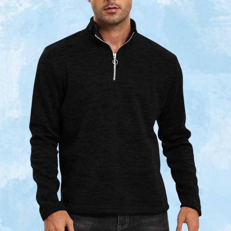 Sweater met halve rits voor een dynamische uitstraling