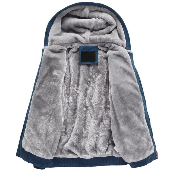 Wintertrui met ritssluiting en capuchon, comfortabel in gebruik