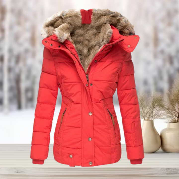 Stijlvolle winterparka voor dames met ruime capuchon voor extra warmte