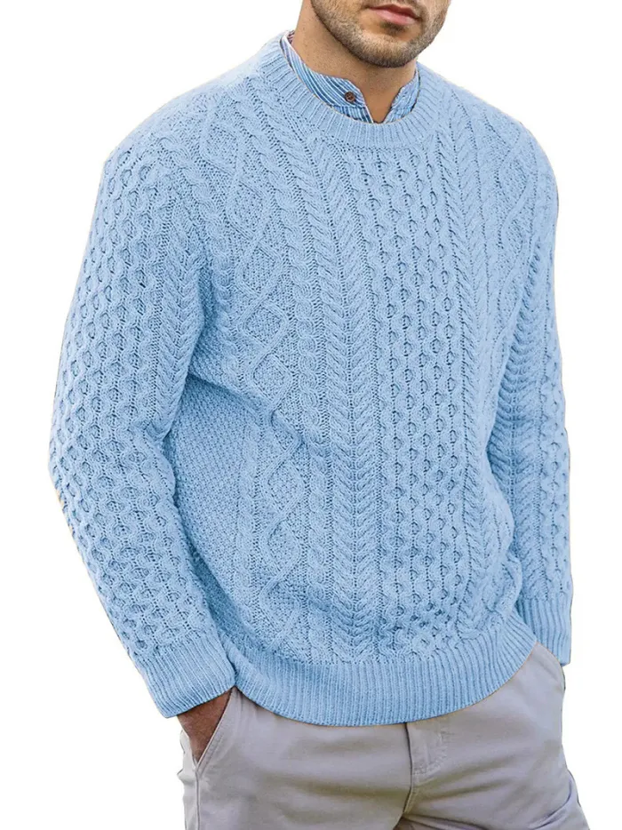 Vintage Heren Trui Met Ronde Hals – Casual en Comfortabel