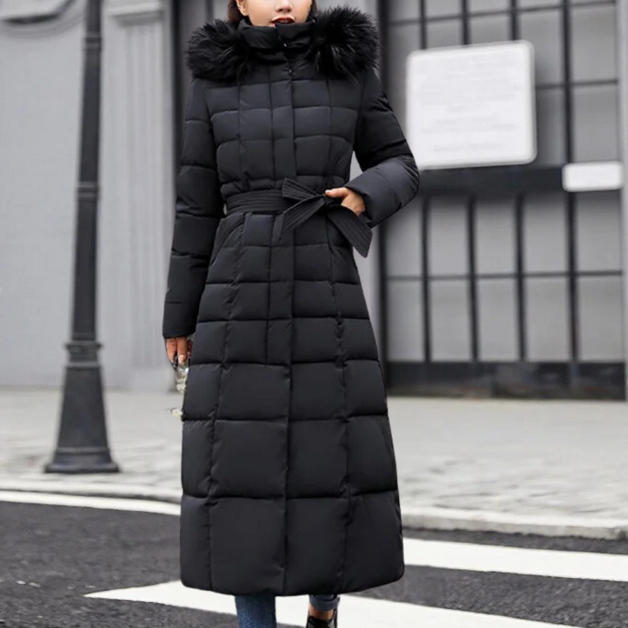 Casual lange warme jas voor dames met capuchon en stijlvolle look