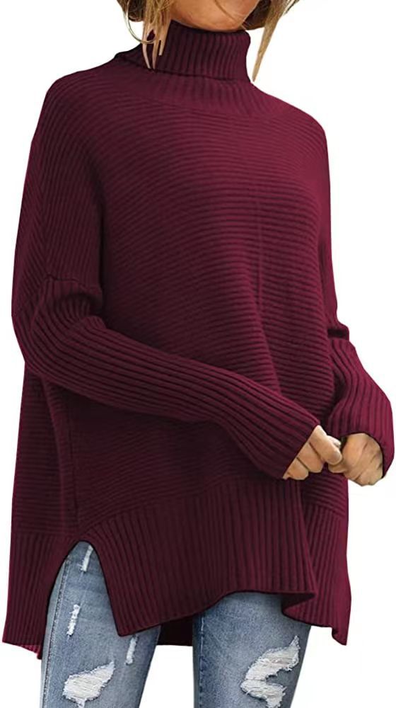 hippe Oversized Coltrui voor Dames – Comfortabele Herfst Tuniek Met Wijde Mouwen