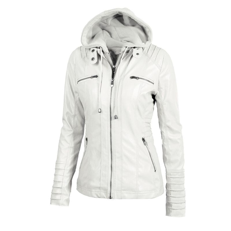 Elegante jas met brede capuchon