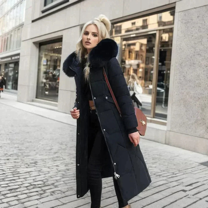 Comfortabele en warme winterjas voor dames met ruime capuchon