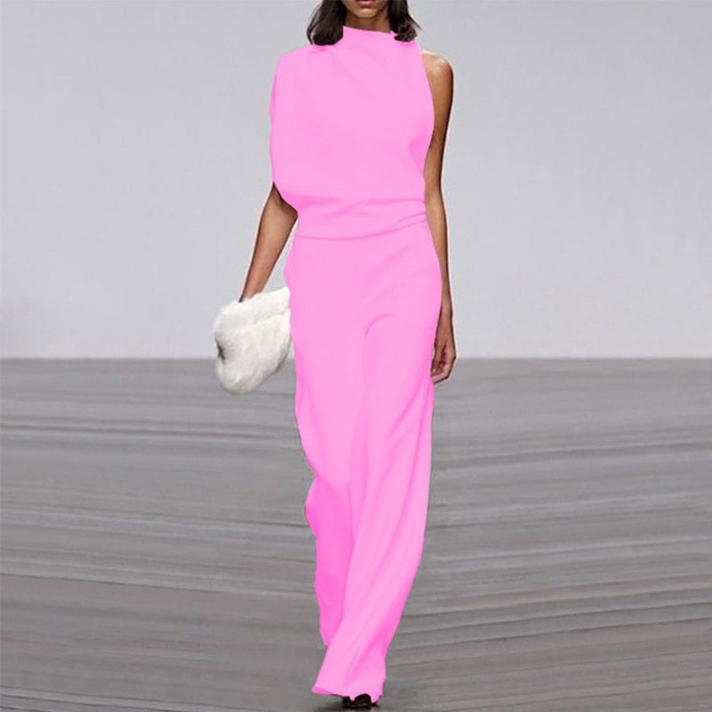 Adriana - Trendsettende Abstracte Print Jumpsuit