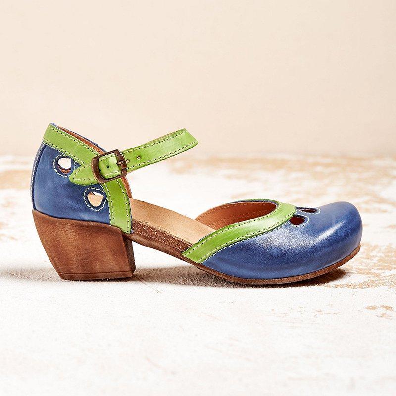 Vrouwelijke Elegante Sandalen met Lage Hak