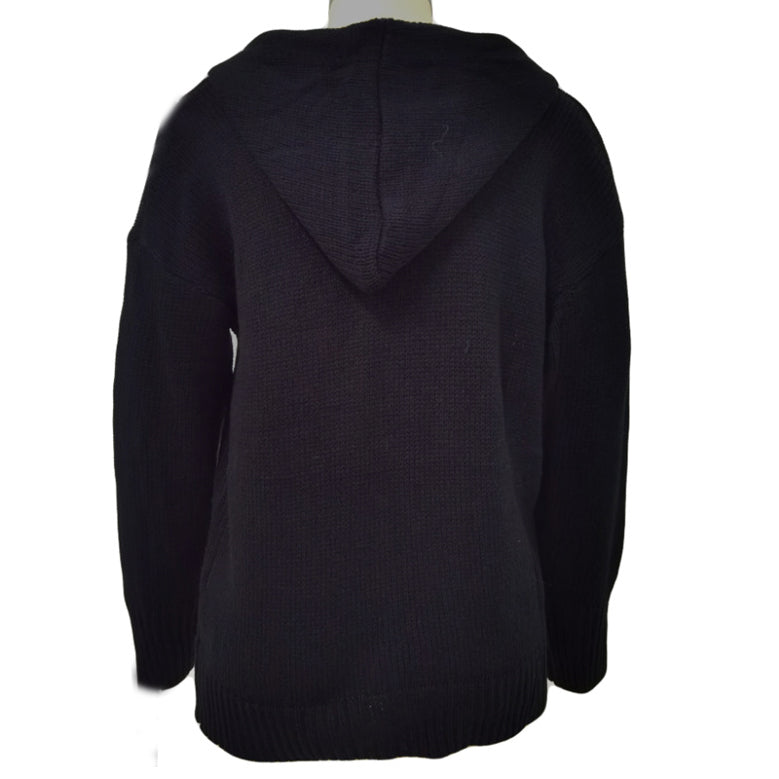 Vintage Geïnspireerde Lange Mouw Vest met Capuchon