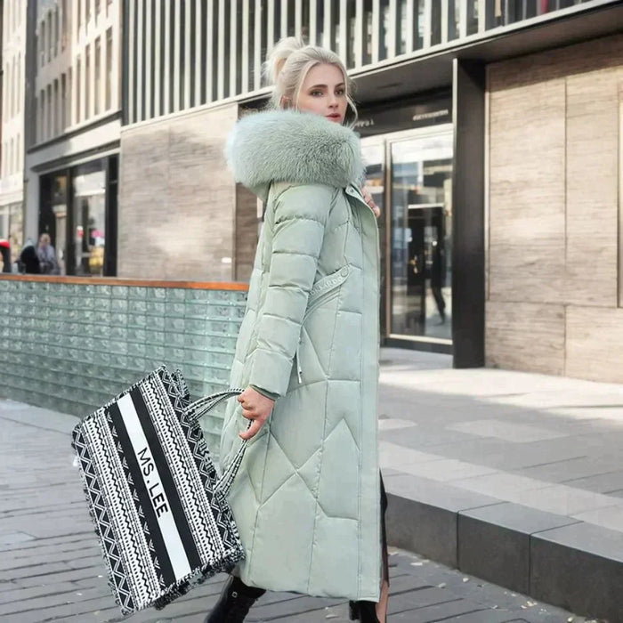Comfortabele en warme winterjas voor dames met ruime capuchon