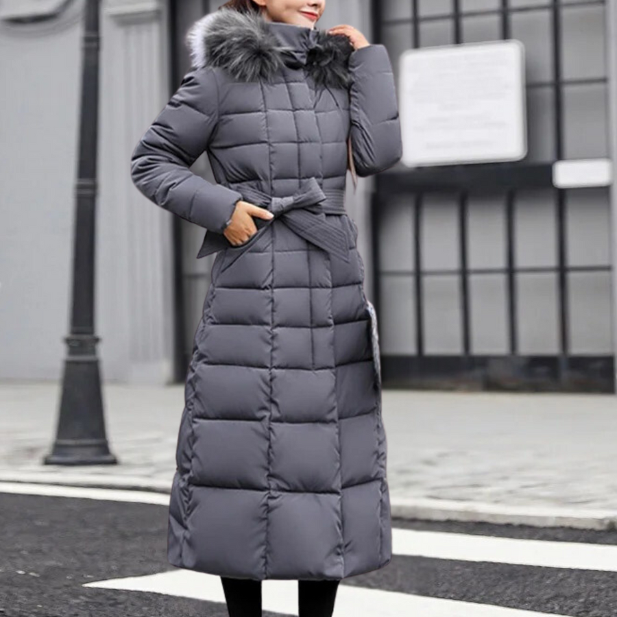 Casual lange warme jas voor dames met capuchon en stijlvolle look